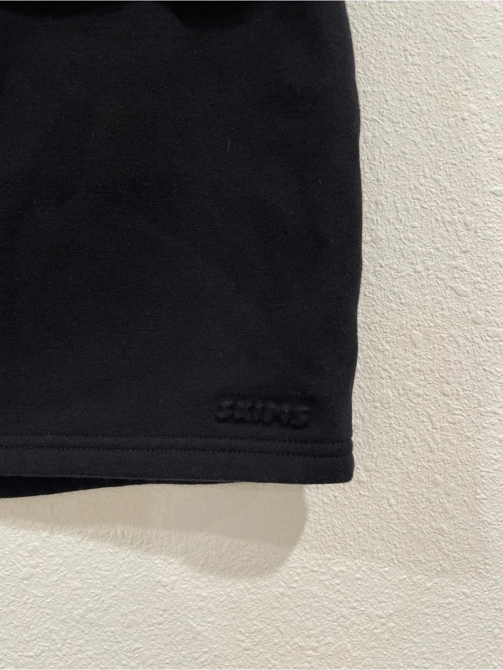 SKIMS fold over Cotton Fleece Mini Skirt Black Size Small Y2K Low Rise 2000s